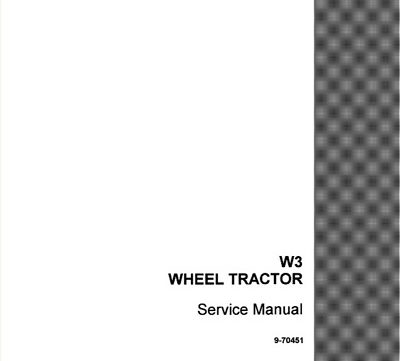 Case W3 Wheel Tractor Service Manual