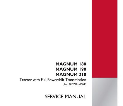 CASE IH Magnum 180 190 210 Series Tractors Service Manual