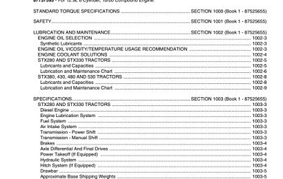 Case IH STX AND STEIGER Series Tractors Service Manual