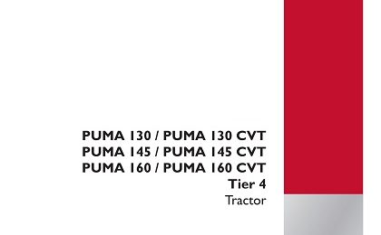 Case Puma 130, 145, 160 CVT Tractor Service Manual