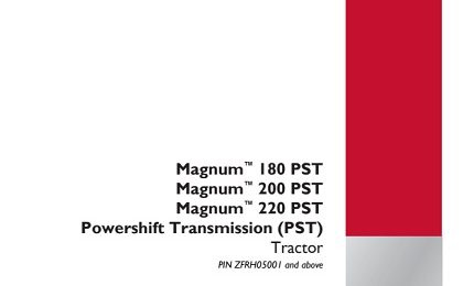 Case IH MAGNUM 180, 200, 220 PST Tractor Service Manual