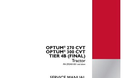 Case IH OPTUM 270 CVT, OPTUM 300 CVT TIER 4B (FINAL) Tractor Service Manual