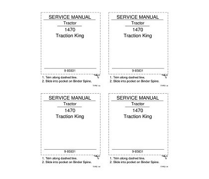 Case IH 1470 Traction King Tractor Service Repair Manual