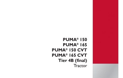 Case IH Puma 150, 165 CVT Tractor Service Manual