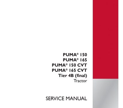 Case IH Puma 150, 165 CVT Tractor Service Manual