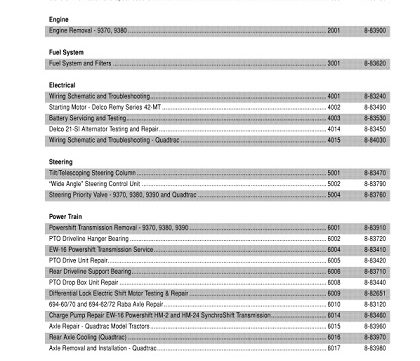 Case 9370, 9380, 9390 Quadtrac Tractor Service Manual