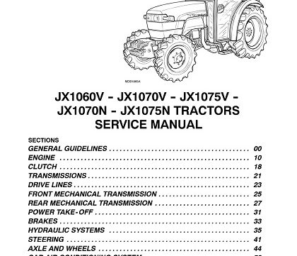 Case IH JX1060V, JX1070V, JX1075V, JX1070N, JX1075N Tractors Service Manual