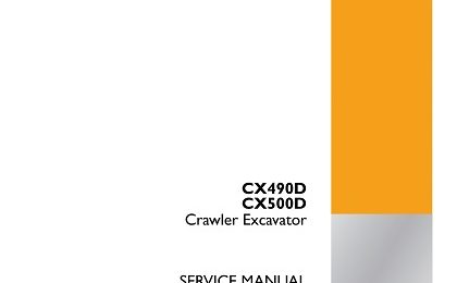 Case CX490D, CX500D Crawler Excavator Service Manual