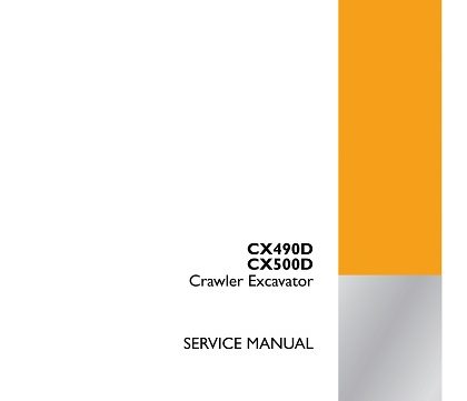 Case CX490D, CX500D Crawler Excavator Service Manual