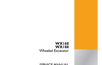 Case WX168, WX188 Wheeled Excavator Service Manual