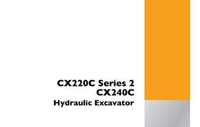 Case CX220C Series 2, CX240C Hydraulic Excavator Service Manual