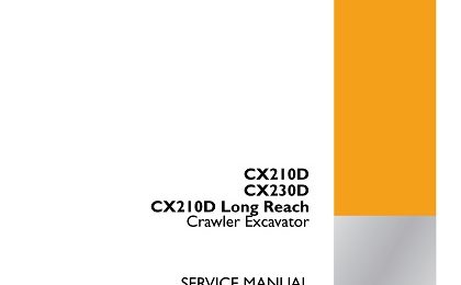 Case CX210D, CX230D, CX210D Long Reach Crawler Excavator Service Manual
