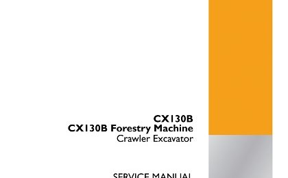 Case CX130B, CX130B Forestry Machine Crawler Excavator Service Manual