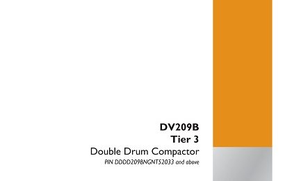 Case DV209B Tier 3 Double Drum Compactor Service Manual