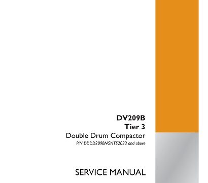 Case DV209B Tier 3 Double Drum Compactor Service Manual