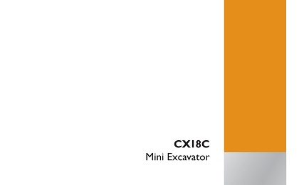 Case CX18C Mini Excavator Service Manual