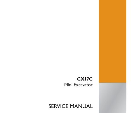 Case CX17C Mini Excavator Service Manual