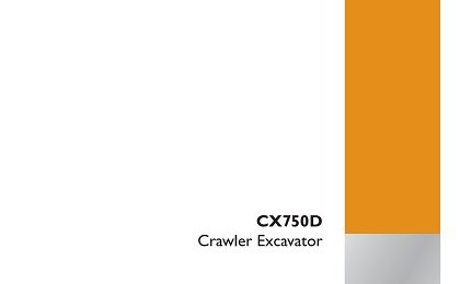 Case CX750D Crawler Excavator Service Manual