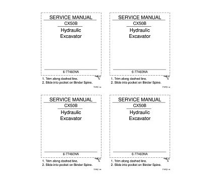 CASE CX50B Hydraulic Excavator Service Manual