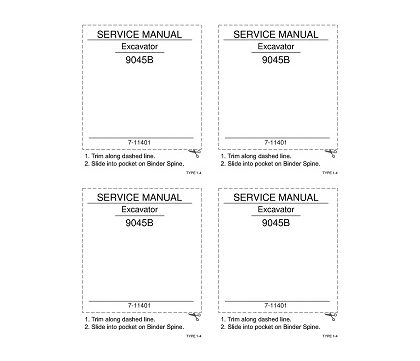 Case 9045B Excavator Service Manual