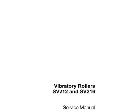 Case SV212, SV216 Vibratory Rollers Service Manual