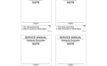 Case 9007B Hydraulic Excavator Service Manual