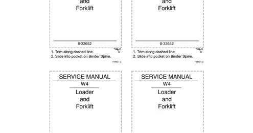 Case W4 Loader and Forklift Service Manual