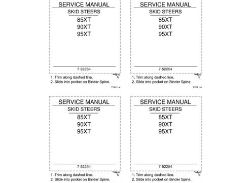Case 85XT, 90XT, 95XT Skid Steer Service Manual