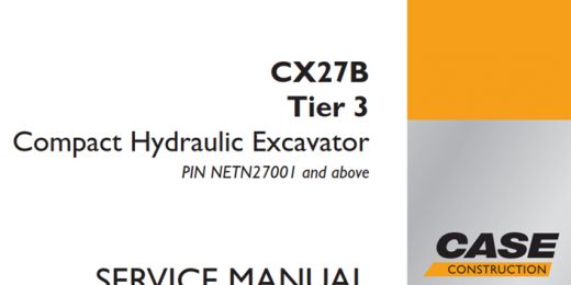 Case CX27B Tier 3 Compact Hydraulic Excavator Service Manual