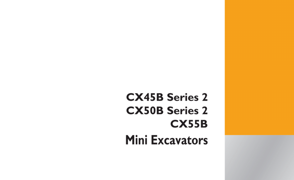 Case CX45B, CX50B, CX55B Series 2 Mini Excavator Service Manual