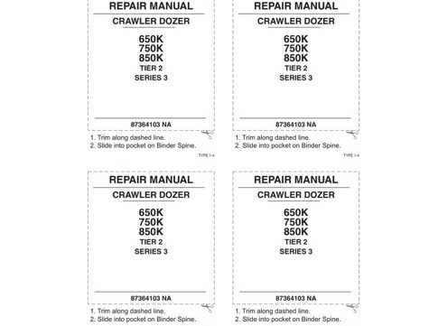 Case 650K, 750K, 850K Series 2 & 3 Dozer Service Manual