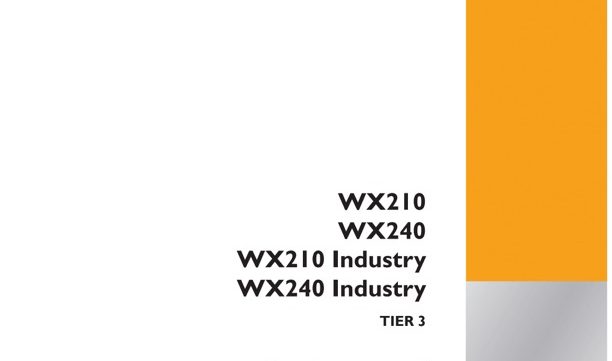 Case WX210, WX240 ,WX210 Industry ,WX240 Industry TIER 3 Wheeled Excavators Service Manual