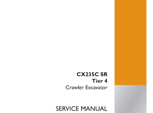 Case CX235C SR Tier 4 Crawler Excavator Service Manual